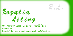 rozalia liling business card